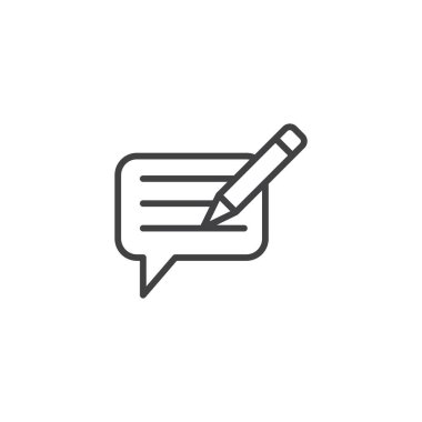 Yorum simgesi seti yaz. Pozitif geribildirim veya referans vektör sembolü. Makale ya da yazı yaz. Kağıt not simgesini siyah doldurulmuş ve özet biçimle yaz.