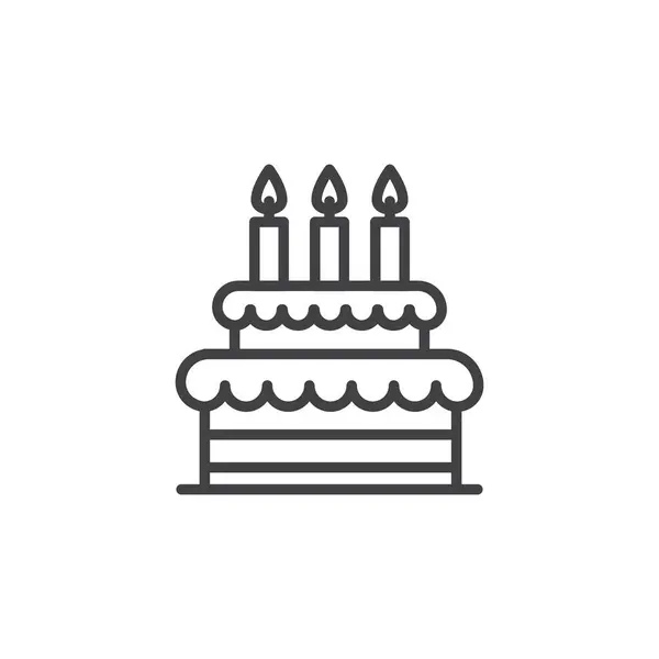 Pasta doğum günü ikonu seti. Siyah doldurulmuş ve ana hatlarıyla mutlu yıldönümü pastası sembolü.