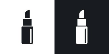 Ruj ikonu hazır. kadın makyaj ruju ürün vektör sembolü siyah dolgulu ve özet biçimli.