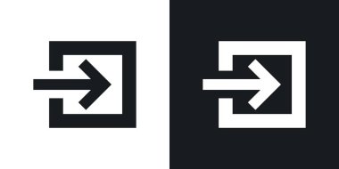 Simge setini girin. Giriş oku vektör sembolü. bilgisayar giriş düğmesi siyah doldurulmuş ve özet biçimi.