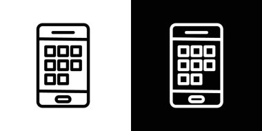 Mobil çentik vektör simgesi seti.