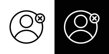 Kullanıcı simgesi setini sil. Kısıtlı üye vektör sembolü. Hesap işaretini sil. Hesap simgesini siyah doldurulmuş ve özet biçimle iptal et.