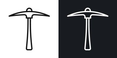 Siyah ve beyaz çizgilerde seçili vektör simgesi