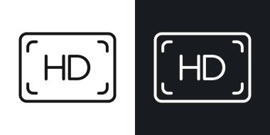 Siyah ve beyaz çizgilerde yüksek çözünürlüklü vektör simgesi