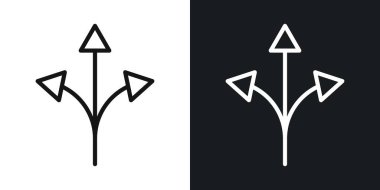 Siyah ve beyaz çizgilerde esneklik vektörü simgesi belirlendi