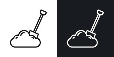 Siyah ve beyaz çizgilerde vektör simgesi kazılıyor