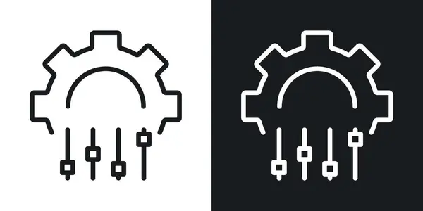 Kütle özelleştirme vektörü simgesi siyah ve beyaz dosya ve çizilmiş biçim olarak ayarlandı.