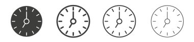 Clock seven icon set clipart