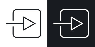 Doğrusal ve katı vektör simgesini siyah renkte girin