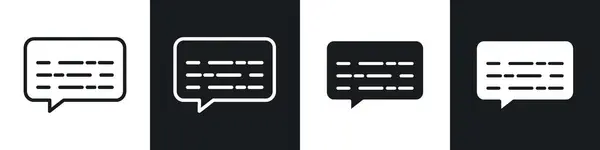 Altyazılar liner ve katı vektör simgesi siyah renk olarak ayarlandı