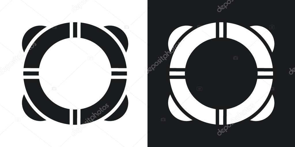Life buoy vector icon set