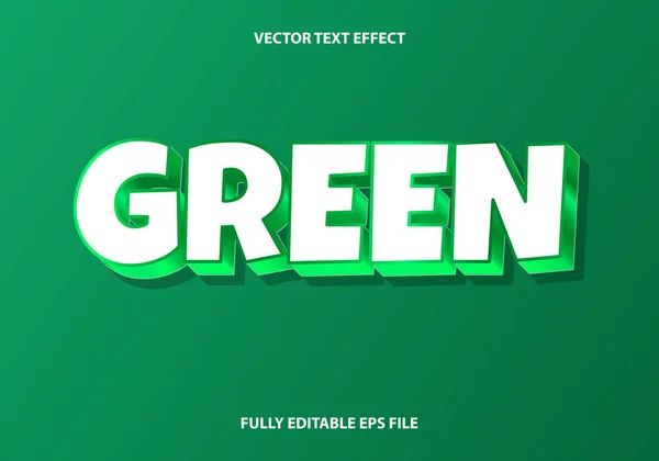 Efecto Texto Editable Verde Efecto Texto Editable Estilo Premium Vector — Vector de stock