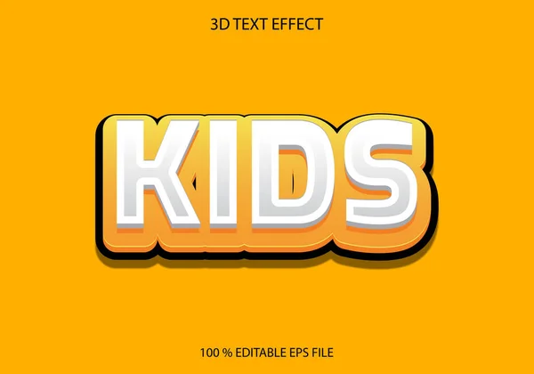 Editable Kids Estilo Efecto Texto Plantilla Efecto Texto Editable Efecto — Vector de stock