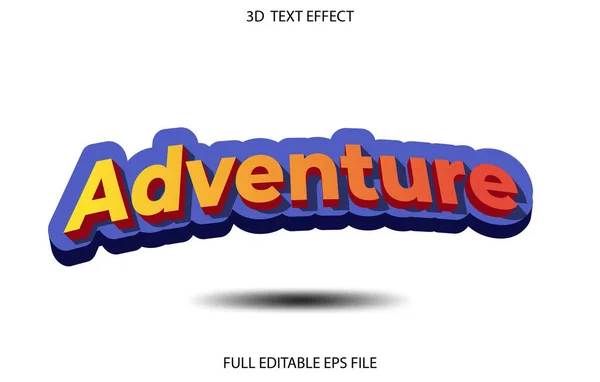 Adventure Text Effect Editable Text Effect Leaf Illustration — 图库矢量图片