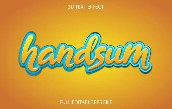 Modèle Effet Texte Modifiable Handsum Style Effet Texte — Image vectorielle