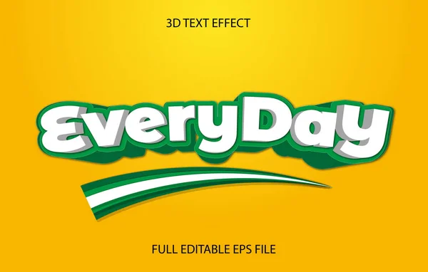 Everyday Editable Text Effect Template Text Effect Style — Archivo Imágenes Vectoriales