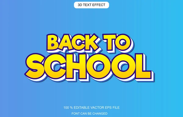 Welcome Back School Space Planet Background Editable Text Effect — 图库矢量图片