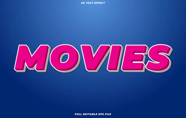 Movies Text Effect Template Design Style Use Business Brand Logo — Vettoriale Stock