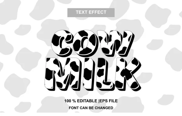 Cows Text Effect Trendy Theme Polka Dot Text Lettering Typography — Stockvector