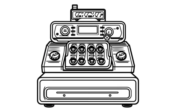 Икона Банкомата Сотрудника Кассы Магазине Значок Кассового Аппарата Аппарат Кассового — стоковый вектор