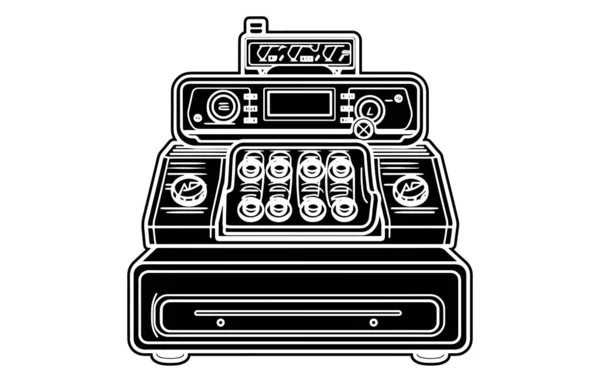 Икона Банкомата Сотрудника Кассы Магазине Значок Кассового Аппарата Аппарат Кассового — стоковый вектор
