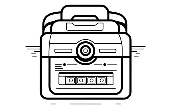 Icono Fax Icono Fax Vectorial Paquete Ilustración Icono Fax Esquema — Vector de stock