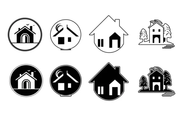 Минимальный Иконка Дома Веб Сайт Символ Векторный Знак Сайта Дом — стоковый вектор