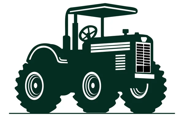 Illustration Eines Flachen Traktors Vektorstil Eines Flachen Cartoon Traktors Landwirtschaftsmaschine — Stockvektor