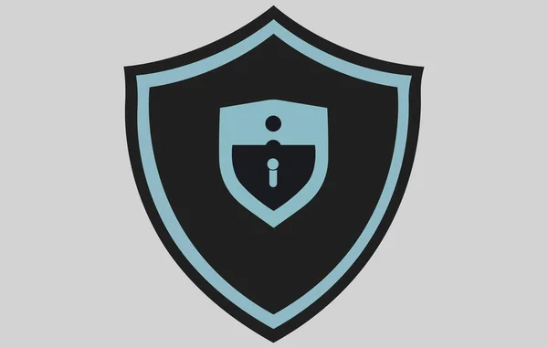セキュリティシールド南京錠のロゴと ロックシンボルとシールドセキュリティ パスワードセキュリティベクトルのアイコンのイラスト — ストックベクタ