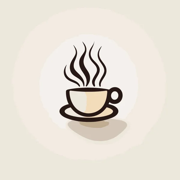 咖啡杯矢量标志设计 高级咖啡店标志 咖啡杯图标 咖啡插图图标 — 图库矢量图片