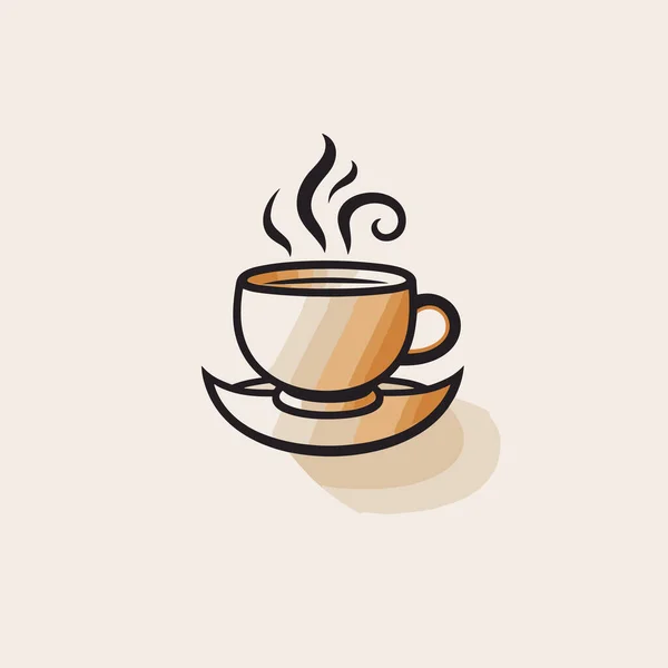 Σχεδιασμός Λογότυπου Φλυτζανιού Καφέ Λογότυπο Premium Coffee Shop Εικονίδιο Κούπα — Διανυσματικό Αρχείο