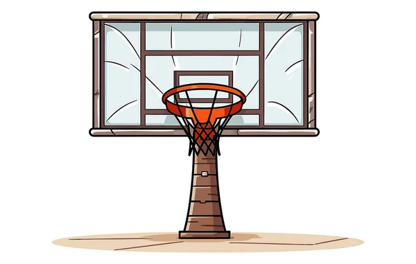 Vector Ilustração Basquetebol Basquetebol Basquetebol Basquetebol Líquido Ícone Basquete — Vetor de Stock