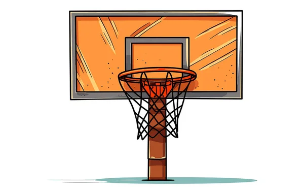 cesta de basquete e ilustração vetorial de bola. conceito de ícone