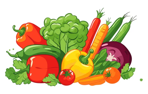 Flache Abbildung Des Vektors Gemüse Vektorsymbole Für Gemüse Gesetzt Vektorsymbole — Stockvektor