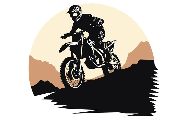 Dirt Bike Extremsport Vektor Illustration — Stockvektor