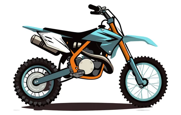 Dirt Bike Extrém Sport Vektor Illusztráció — Stock Vector