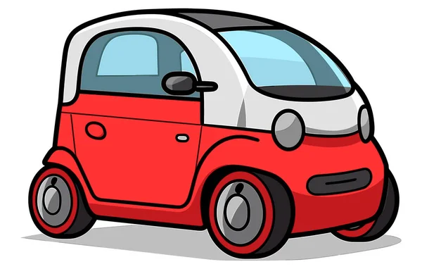 Şehir Araba Vektör Çizimi Konsepti Şirin Vektör Akıllı Araba Çizimi — Stok Vektör
