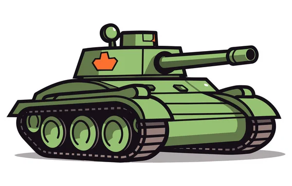 Ilustração Tanque Guerra Bonito Coleção Transporte Militar Tanques Vetoriais — Vetor de Stock
