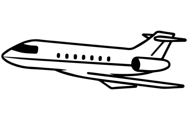 Flygplan Redaktionell Skiss Flygplan Stock Vektor Illustration Disposition Ritning Plan — Stock vektor