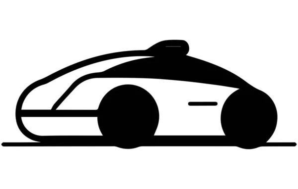 自動車リニアアイコン 自動運転車ベクトルコンセプトアウトラインシンボル — ストックベクタ