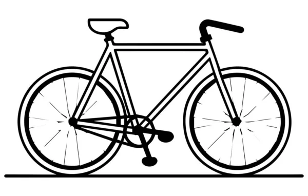 自行车 直线图标 具有可编辑笔划的直线 自行车图标矢量标识图解设计 — 图库矢量图片