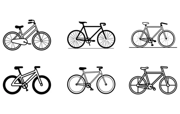 Bicicleta Icono Lineal Línea Con Carrera Editable Diseño Ilustración Del — Vector de stock