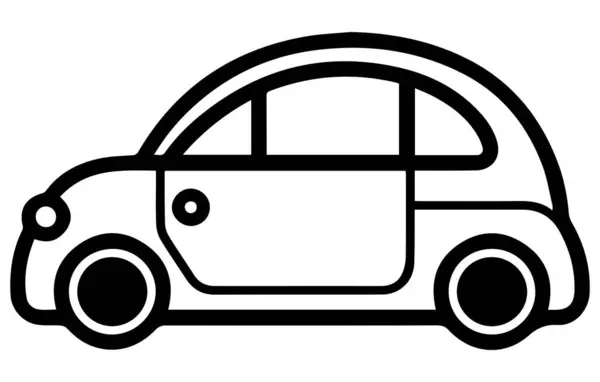 电动车矢量图标轮廓 车辆矢量轮廓图 — 图库矢量图片