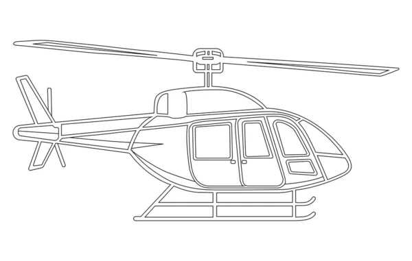 Helikopter Ikon Vázlat Vektor Illusztráció Vázlatos Rajz Helikopter Helikopter Ikon — Stock Vector