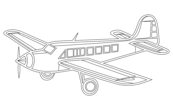 Helicopter Icon Outline Vector Illustration Outline Drawing Helicopter Helicopter Icon — Stock Vector