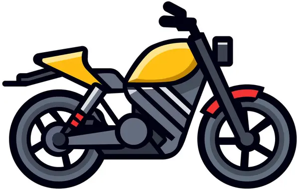 摩托车矢量设计图解 摩托车包装设计矢量图解 乙烯包装和摩托车贴纸的现成印刷概念 — 图库矢量图片