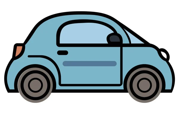 Hybrid Vehicle Car Illustration Electric Transportation Illustration Set — Stock Vector