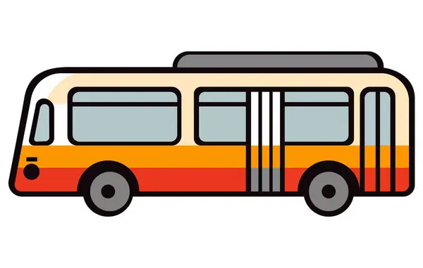 Cooles Modernes Flaches Design Öffentlicher Verkehrsmittel Stadtbus Beispiel Öpnv Konzept — Stockvektor