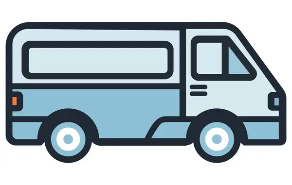 Прохолодний Сучасний Плаский Дизайн Громадського Транспорту Міський Автобус Піктограма Концепції — стоковий вектор