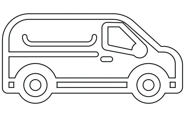 Набір Контурів Піктограм Транспортування Міські Автомобілі Транспортні Засоби Начерки — стоковий вектор